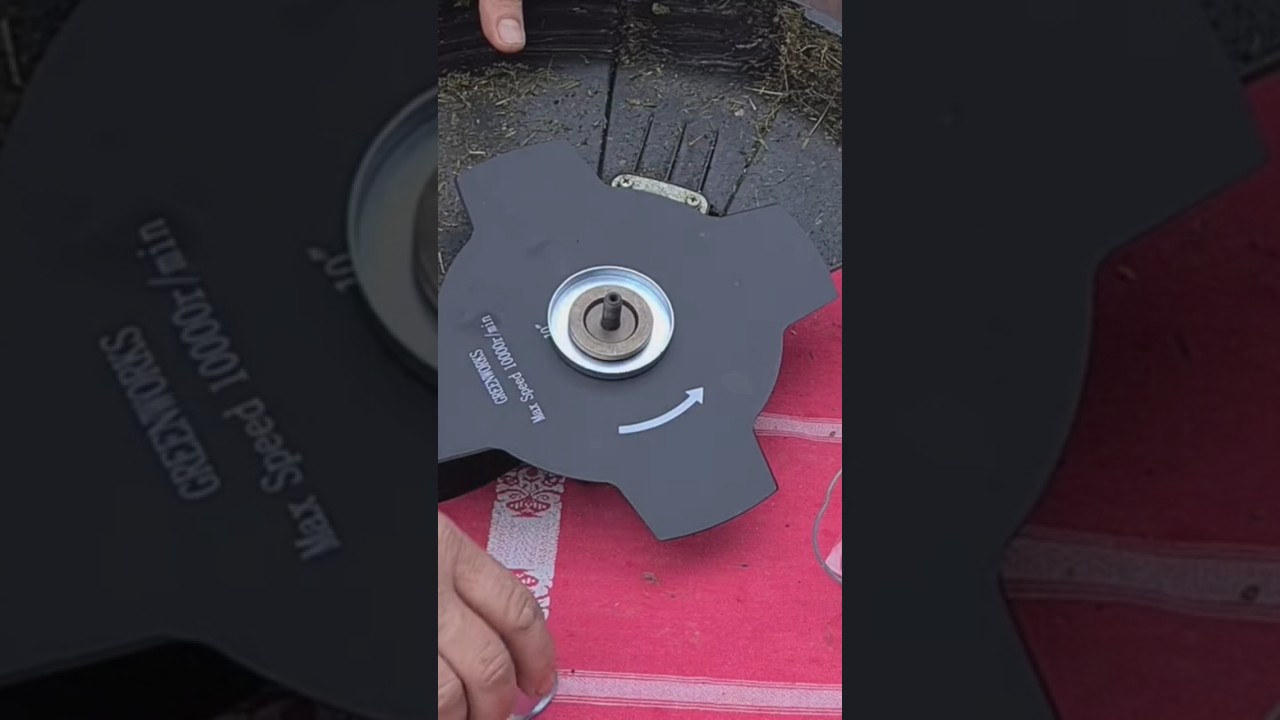 come montare il disco sul decespugliatore a batteria ricaricabile greenwork
