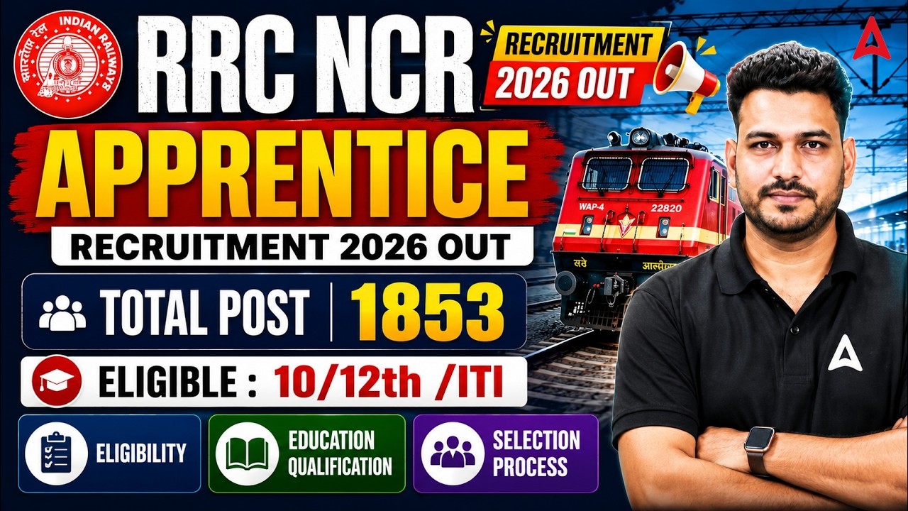 RRC NCR Apprentice Recruitment 2026 Out | 1853 Posts | 10th 12th ITI Eligibility Details