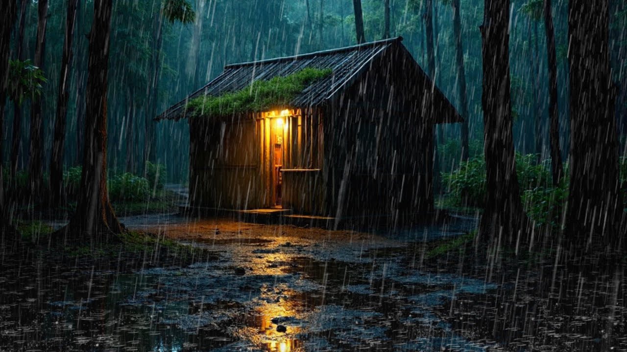 Ad-Free Rain Sounds for Sleep ASMR 🌧️ | Night Thunderstorm Ambience & Gentle White Noise
