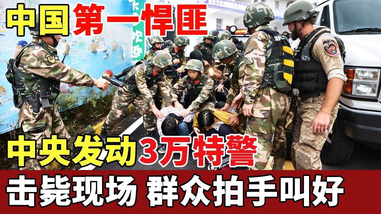 中国第一悍匪，手握几十条人命，中央发动3万特警围剿，抓捕现场影像公开，群众拍手叫好！【历史档案】