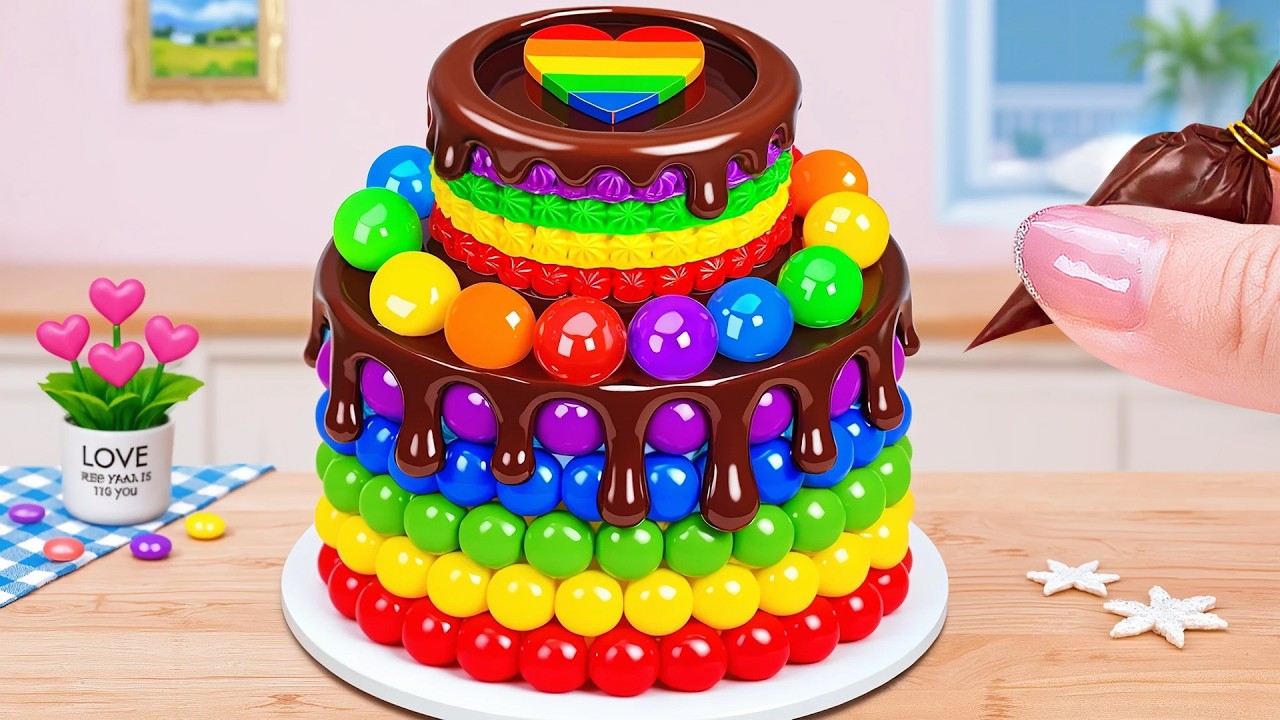 Yummy Rainbow Chocolate Buttercream Cake 🍫 Special  Episode Cake Recipes 🍪 How To Cake