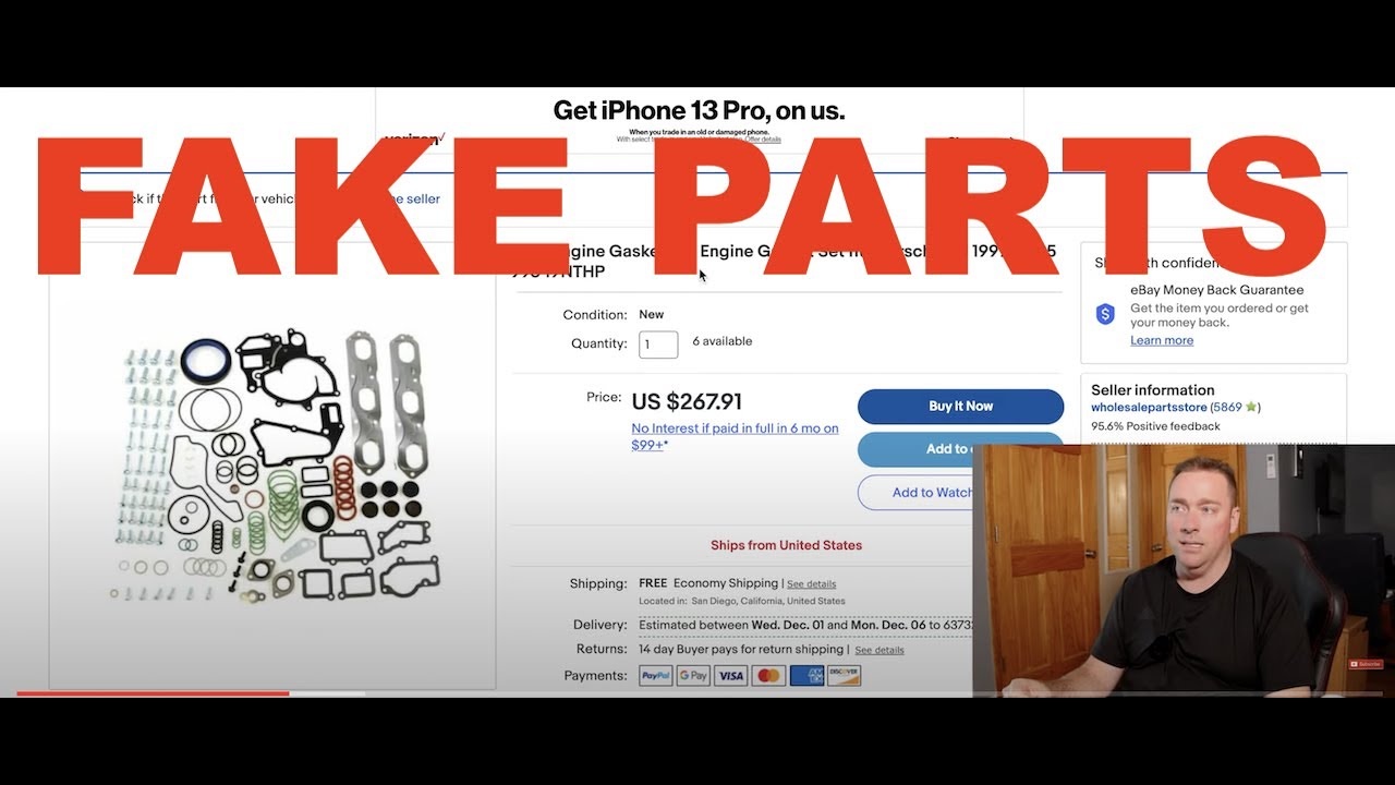 ОБМАН на eBay... Как распознать поддельные китайские запчасти OEM на eBay или Amazon