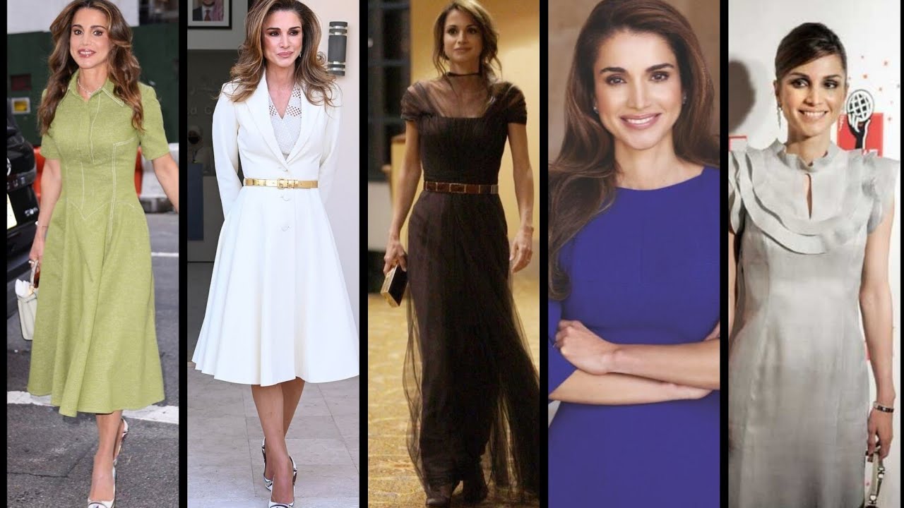 Queen Rania of jordan Royal Dresses style 