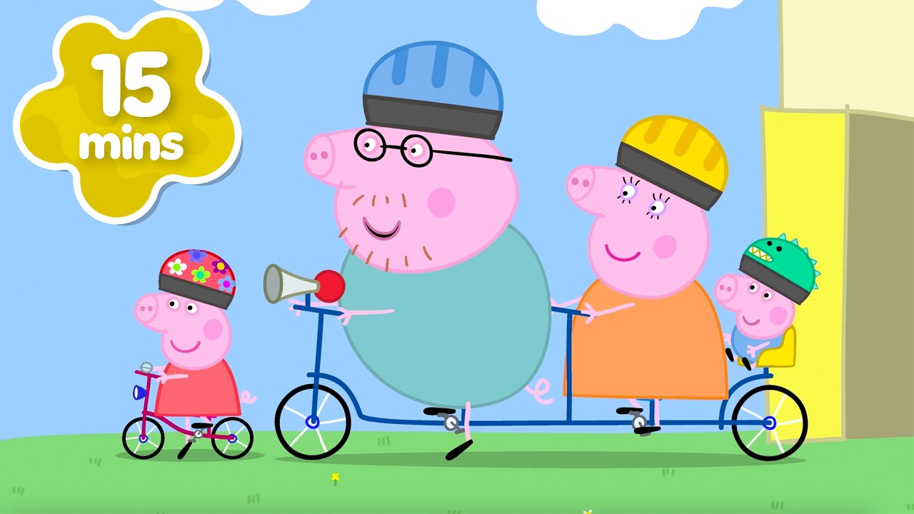 Peppa Pig en Español 🐷 Paseo en Bicicleta con Peppa y su Familia 🚲 | Episodios Completos 18 Mins