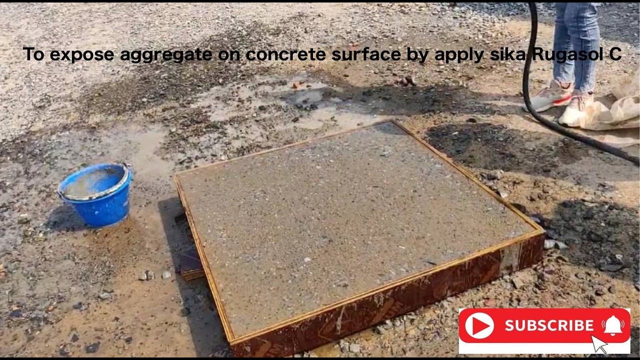 Testing To Expose Aggregate On Surface Of Concrete By Apply Sika Rugasol C