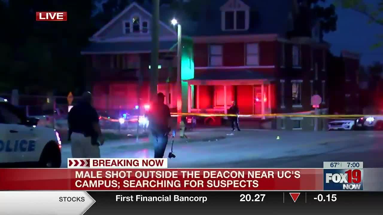 Male shot outside The Deacon near UC's campus; searching for suspects