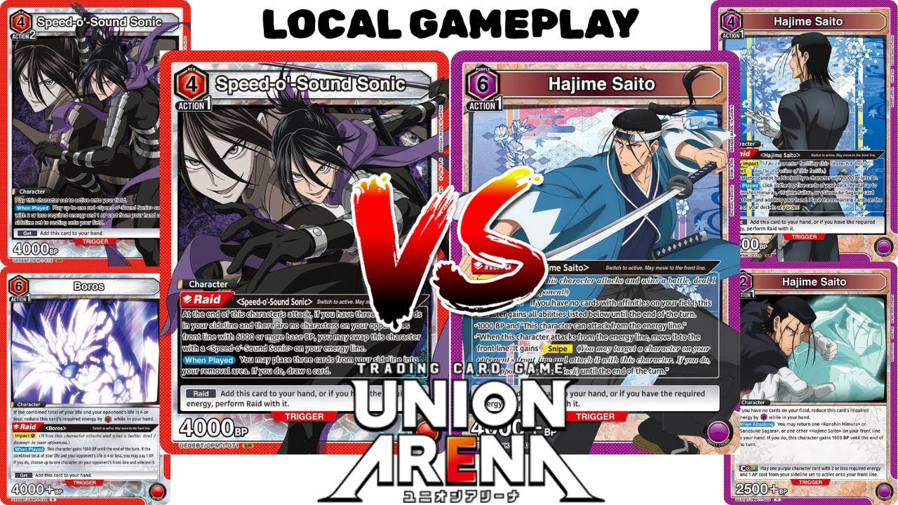 [Union Arena] Local Gameplay–Purple Saito vs Red Speed | Round 2 (1/8/26)