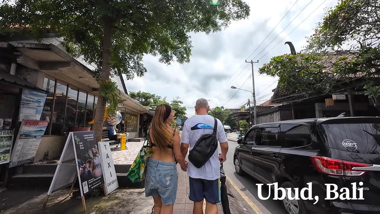 Midday Walking Tour At Monkey Forest Street & Tegalalang Rice Terrace Ubud Bali Today 2025