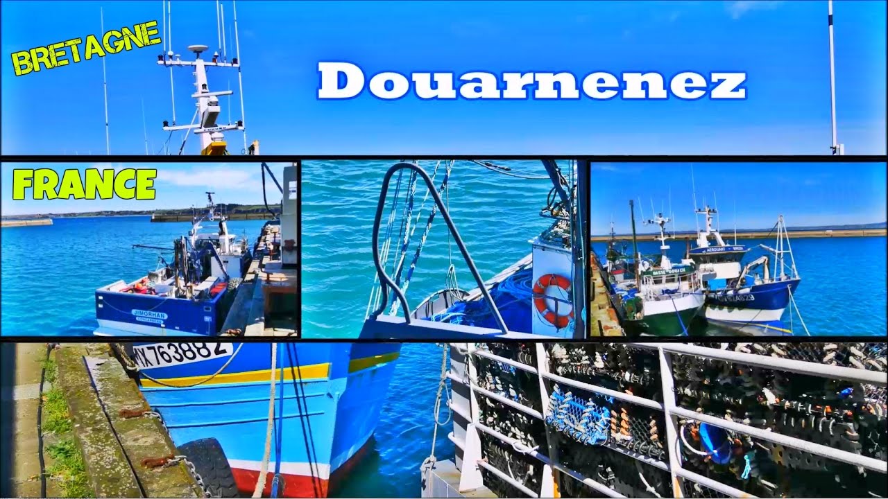 Douarnenez ; Bateaux de Pêche à Quai ; Bolincheur ; Caseyeur ; Port du Rosmeur ; Bretagne ; France