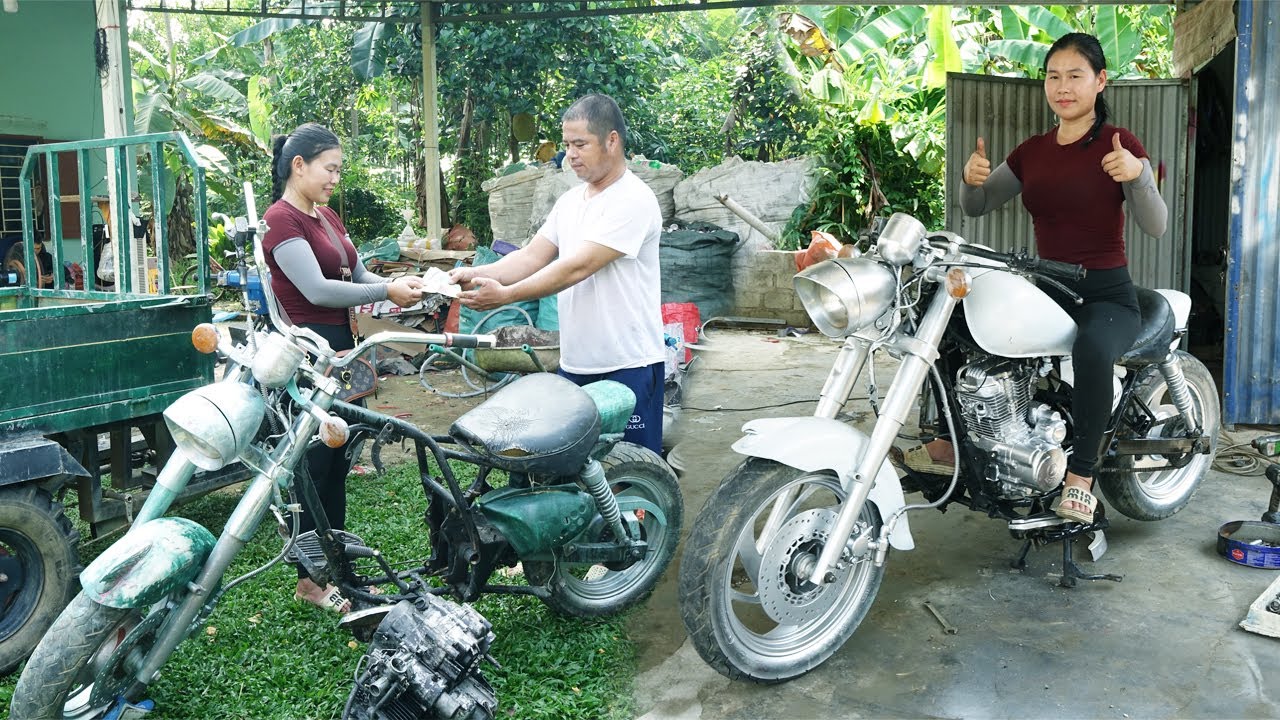Effort of Mechanical Girl: Repair the Operating Mechanism, Restore Old Motorcycles, Become a New Car