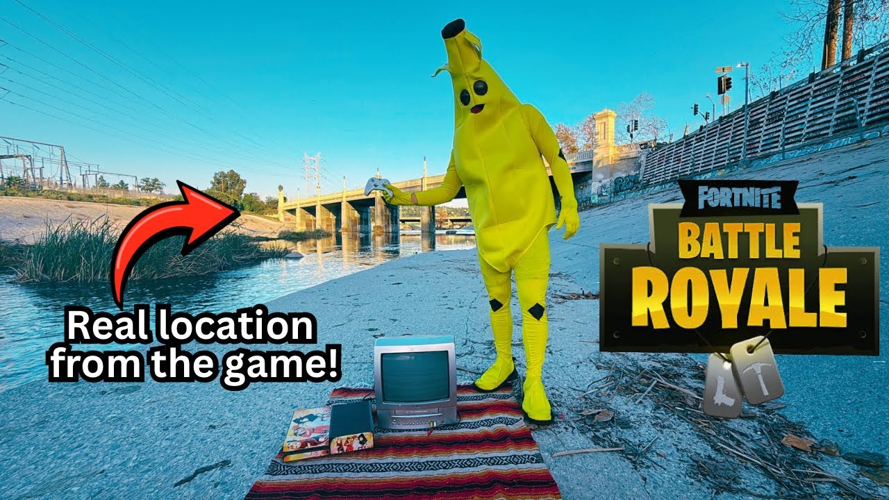 Playing Fortnite in Its Real-Life Location (LA River)