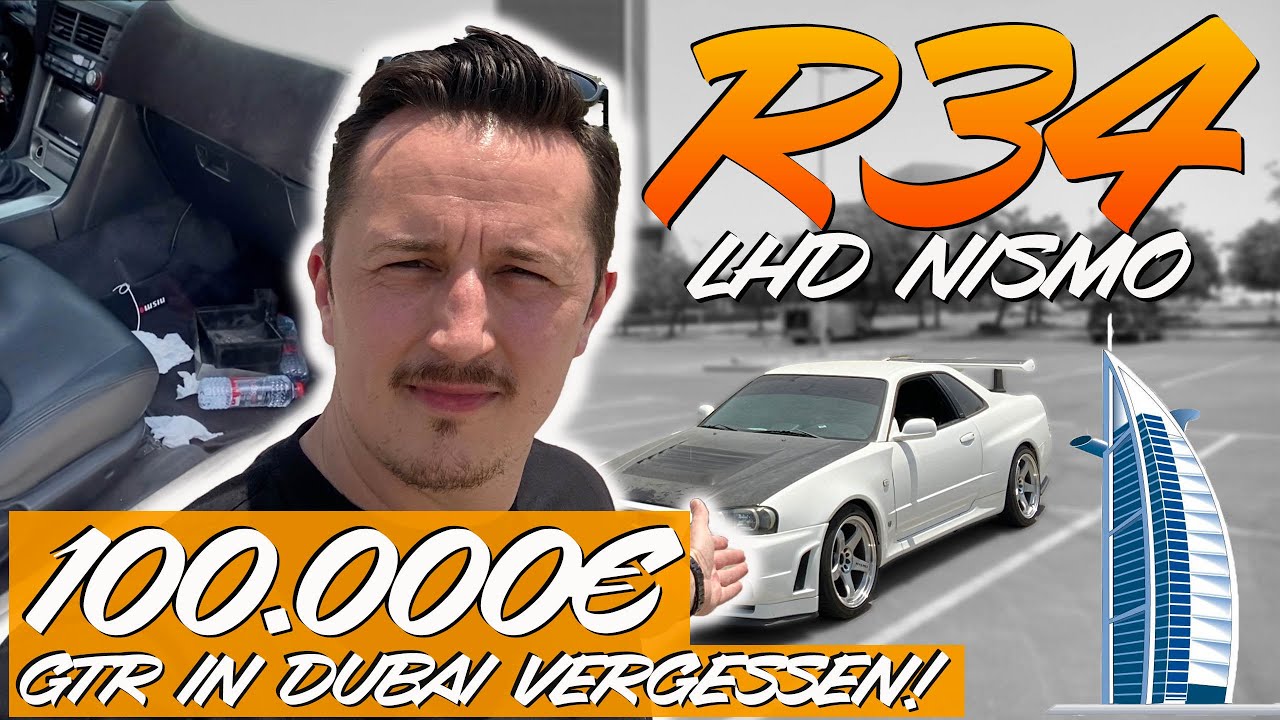 Verwahrlosten LHD Nismo Nissan R34 GTR in Dubai gekauft!