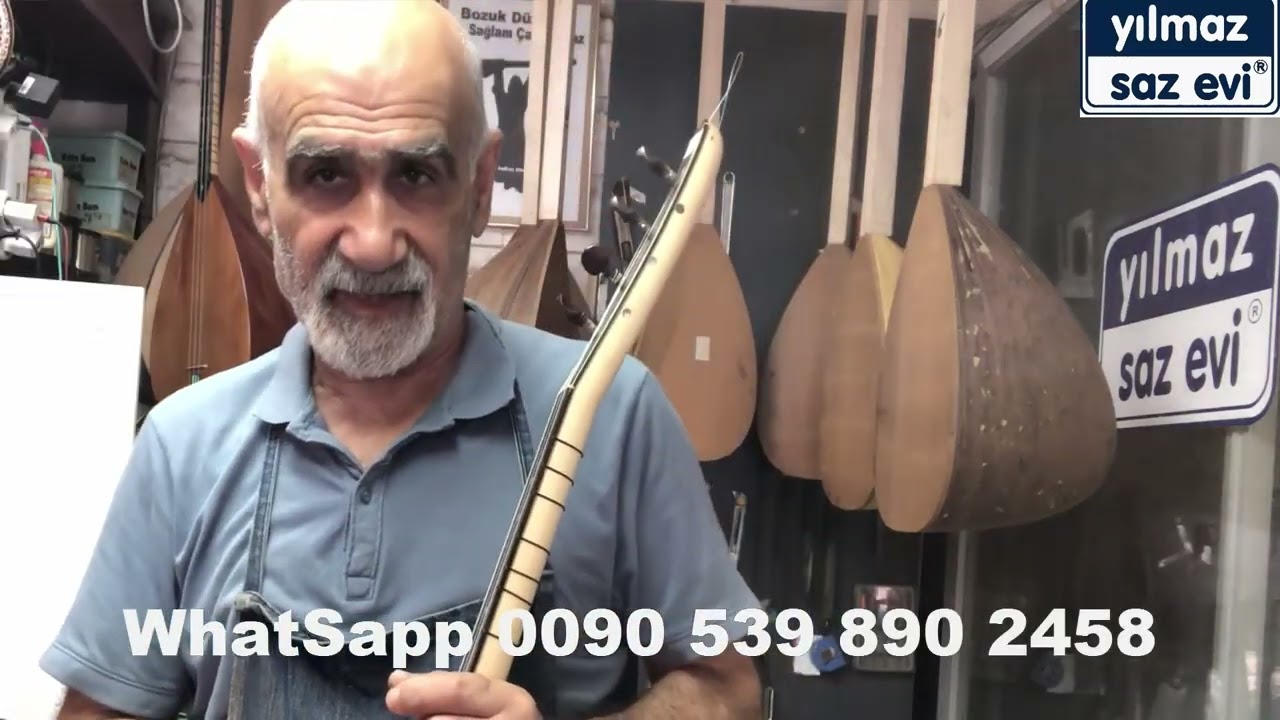 Oyma Dut Bağlama Kısa Sap 39,5 cm