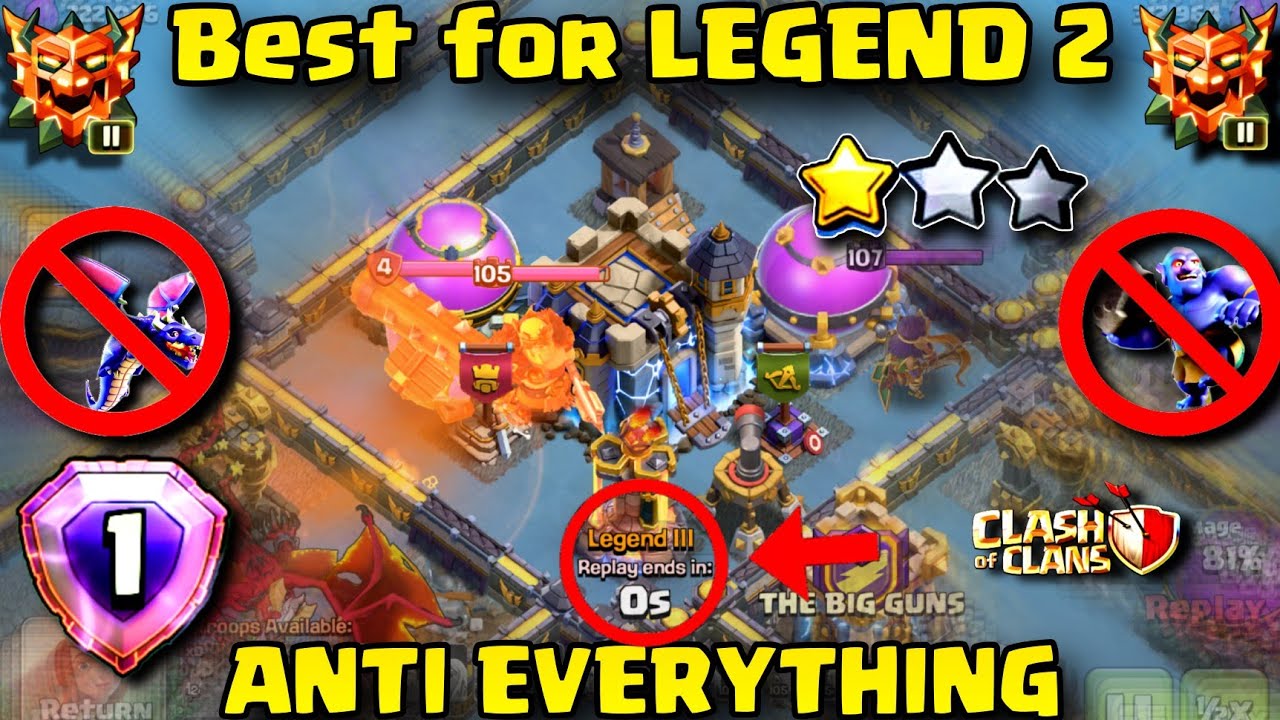 Top 6 Best Town Hall 18 Legend Bases for 1 STARS ! With TH18 War and cwl Base Link (Clash of Clans)