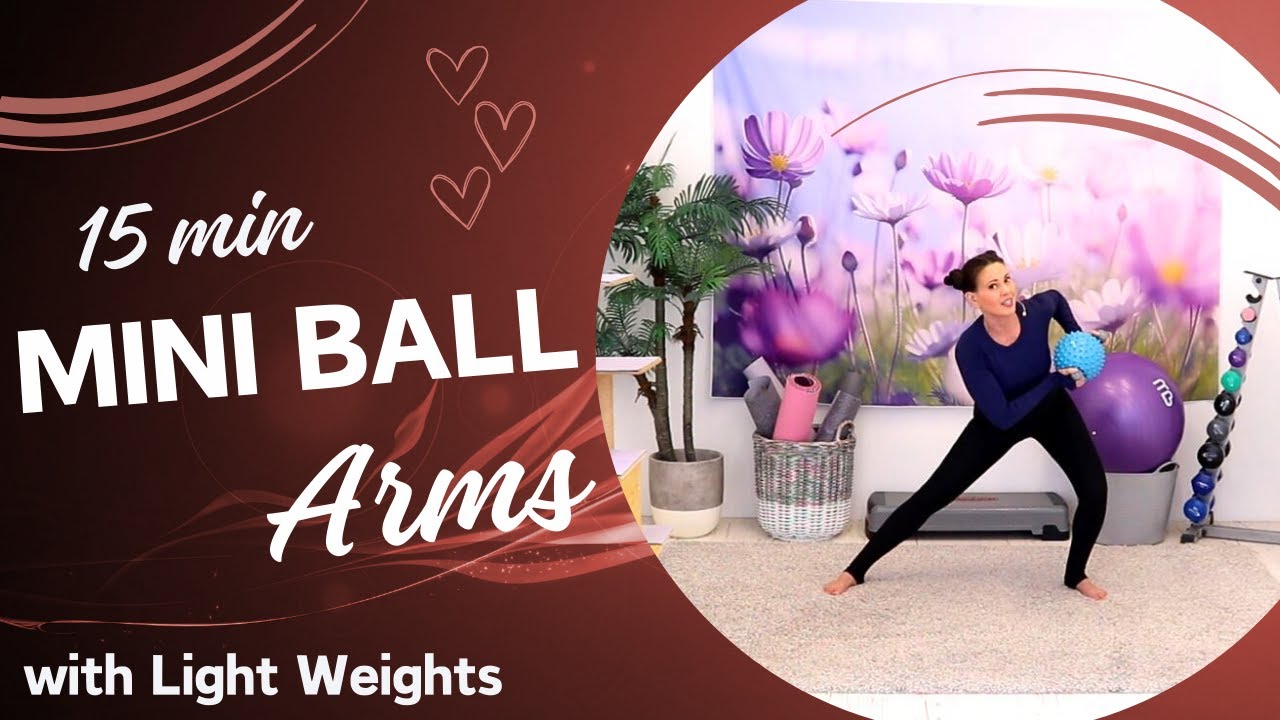 16 Min MINI BALL ARMS WORKOUT // BARLATES QUICK PILATES BALL ARMS // NO BULK