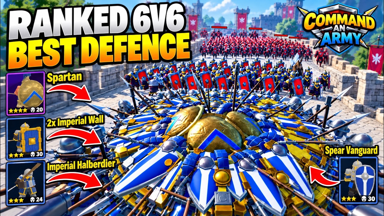 UNBREAKABLE 6v6 DEFENSE! We Won Without Losing a Single Unit | Command An Army Roblox
