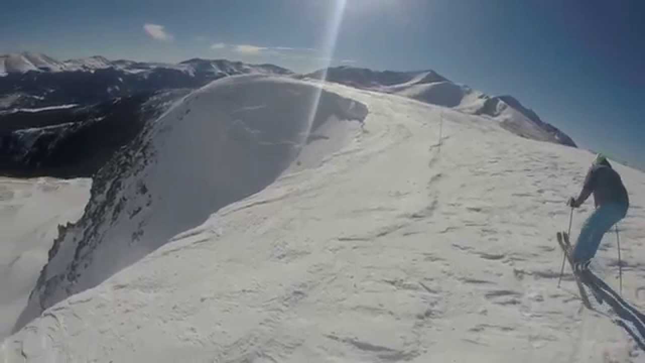 Lake chutes Breckenridge double black diamond extreme terrain crash