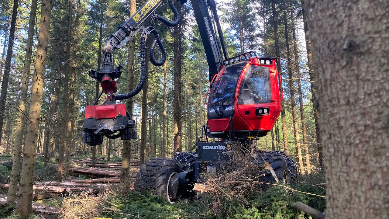 Komatsu 901xc s82 | Second Thinning in Tougher Terrain | Part 1