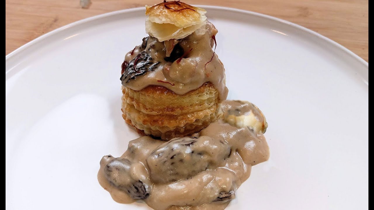 Croustade de langoustines et morilles