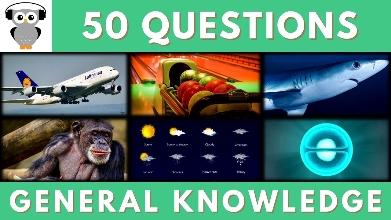 General Knowledge Quiz Trivia #155 | Luft, Bowling Pin, Shark, Chimpanzee, Weather, Cell Catalyst
