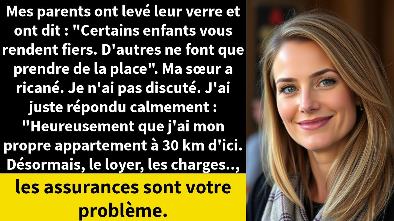 Mes parents ont levé leur verre et ont dit : "Certains enfants vous rendent fiers.