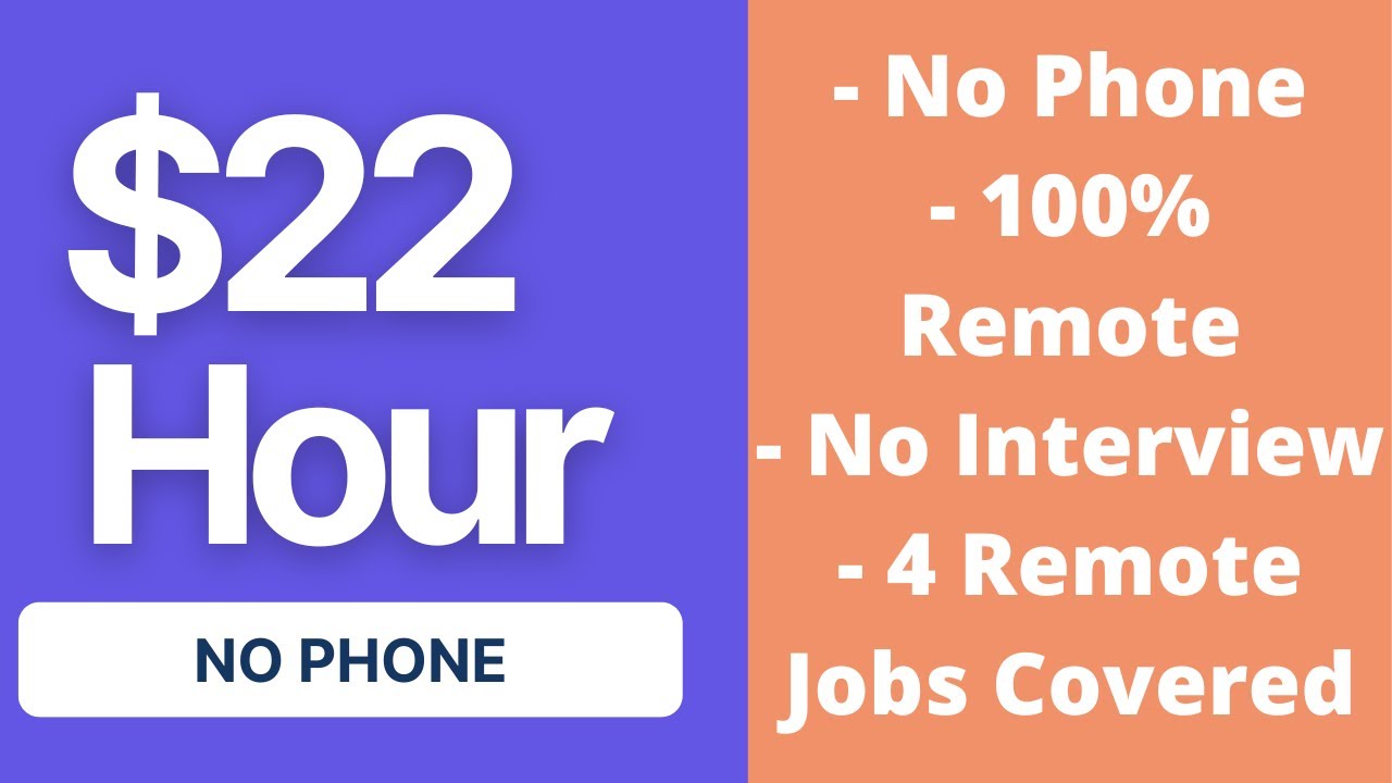 4 New Remote Jobs 2022 - Data Entry, No Phone, No Interview