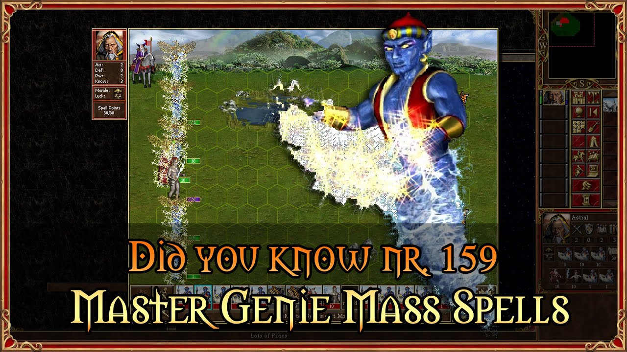 Master Genie mass spells - Did you know nr. 159 - Heroes 3 Complete (also HotA)