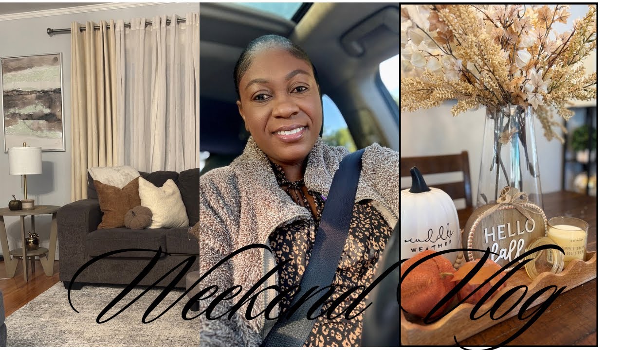 WKND VLOG: FALL DECOR RESET + FALL FINDS AT HOMEGOODS & MICHAELS + KITCHEN DEEP CLEAN