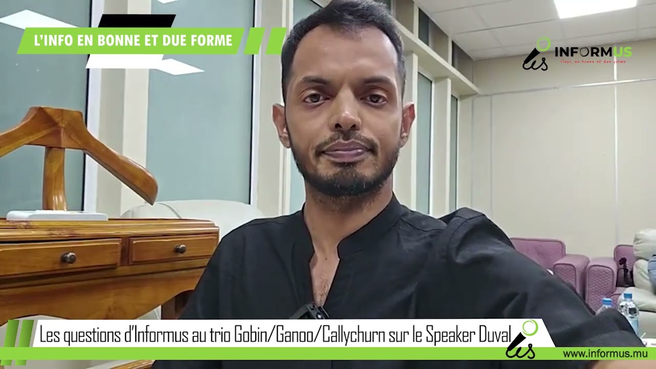Les questions d’Informus au trio Gobin/Ganoo/Callychurn sur le Speaker Duval