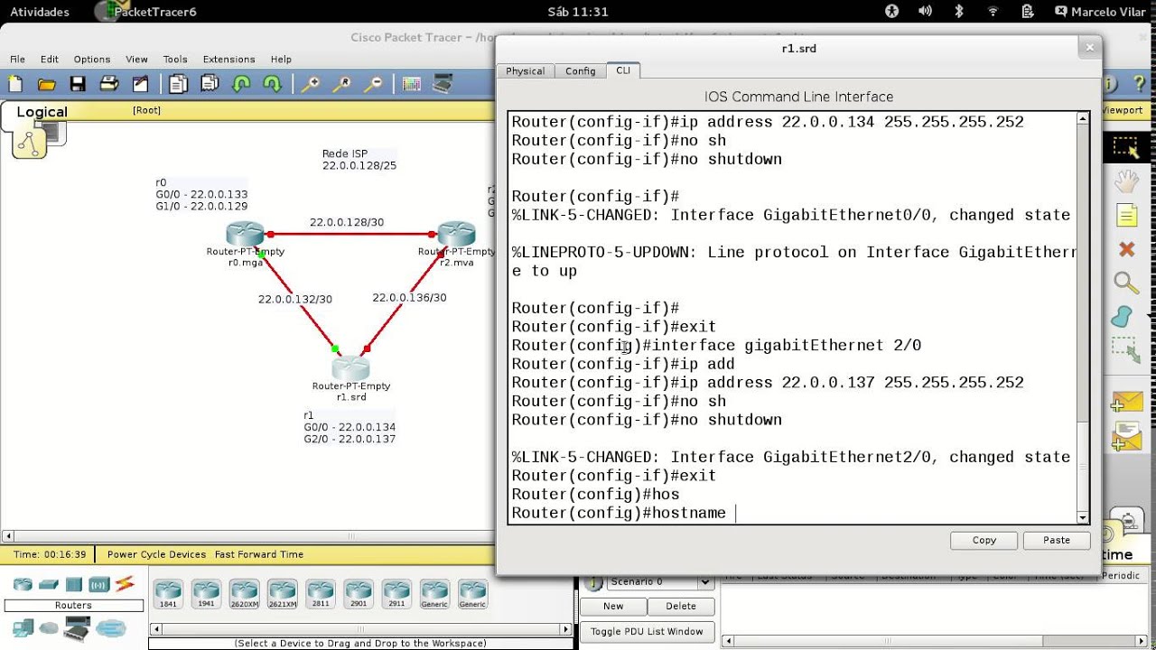 Configuração de Roteamento Dinâmico com RIP no Packet Tracer