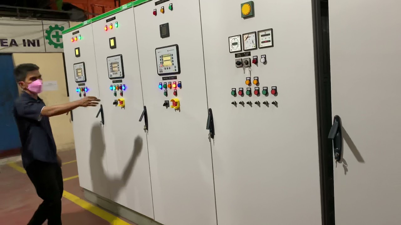 Proses singkrong 3 genset menggunakan modul woodward proyek ADARO DAN SCHENEIDER