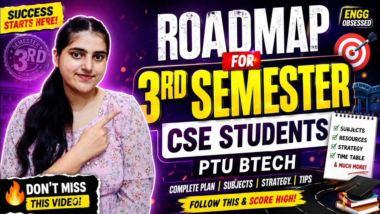 Roadmap for 3rd sem|| PTU BTECH CSE