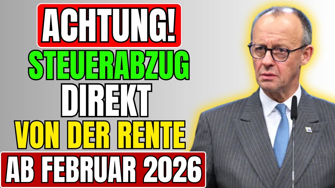 🚨 Rentner aufgepasst: Ab Februar 2026 wird die Steuer direkt von der Rente abgezogen