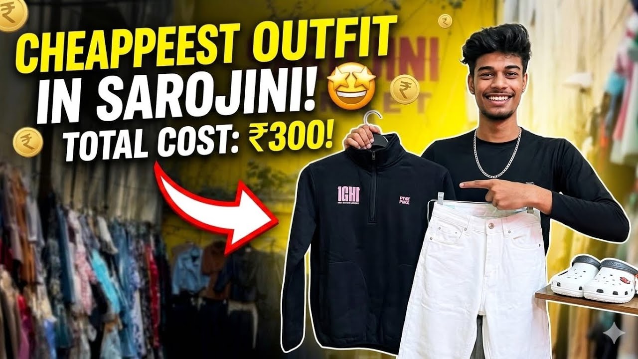 ₹500 Outfit Challenge at Sarojini Market 😱 | Full Look Under Budget #trending #realscene #delhi 