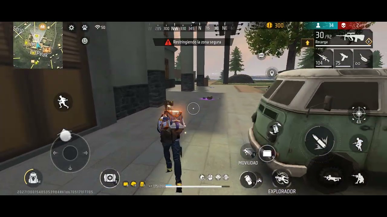 Juego FreeFire y ganó la partida de milagro 