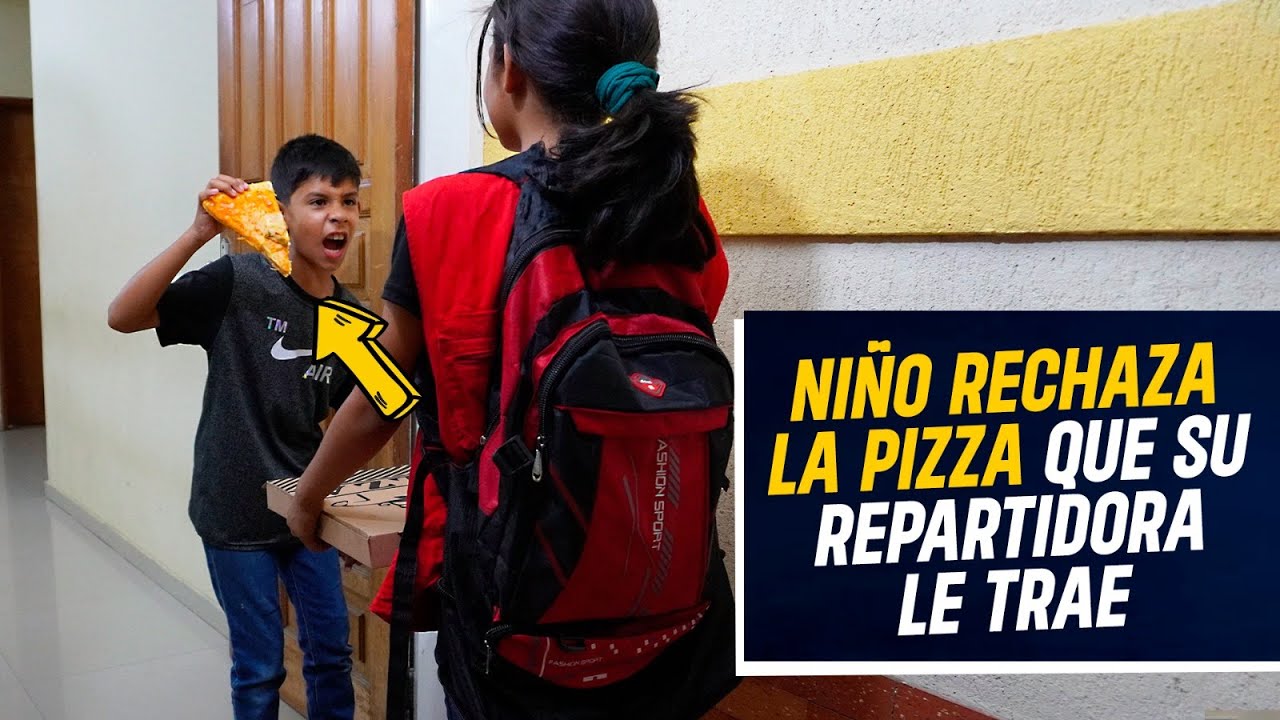 Niño rechaza la pizza que su repartidora le trae pero mira que gran lección recibe 🍕
