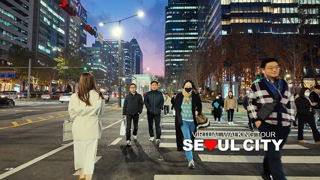 [Full Version] Seoul Evening Cityscape - Gangnam-daero, Myeongdong, Euljiro and Jongno, Travel, 4K