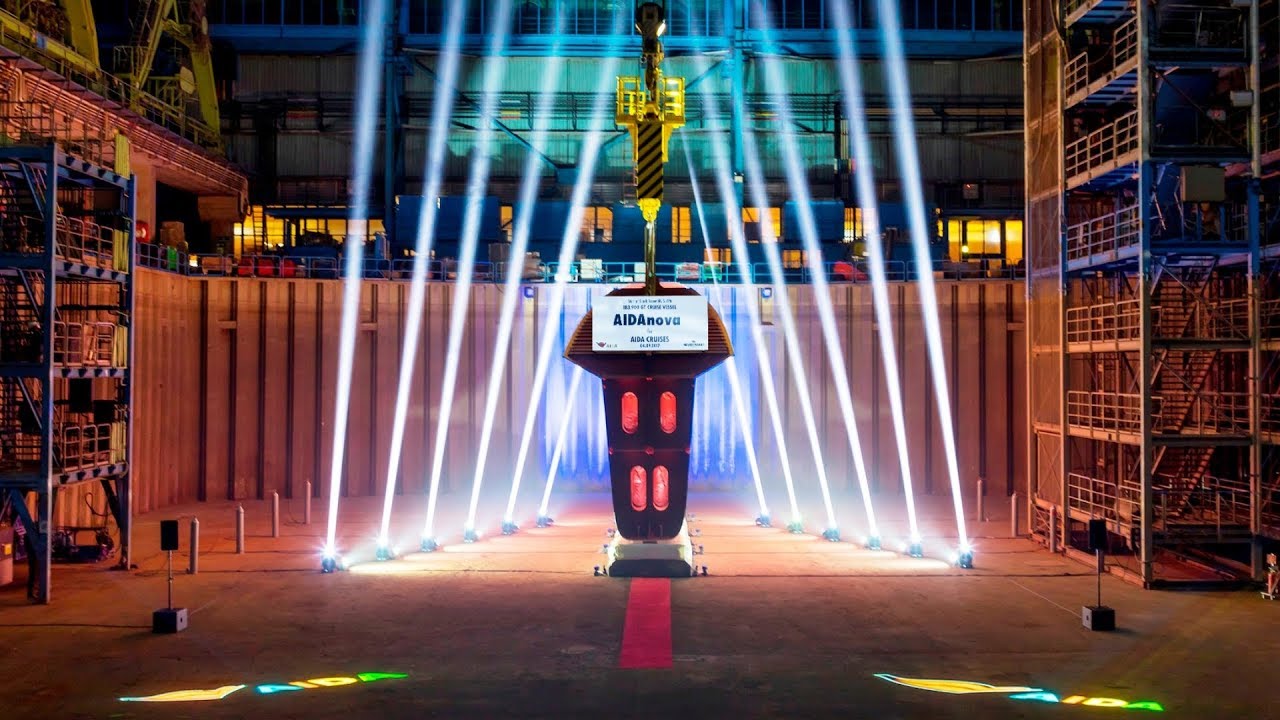 AIDAnova auf der Meyer Werft in Papenburg auf Kiel gelegt