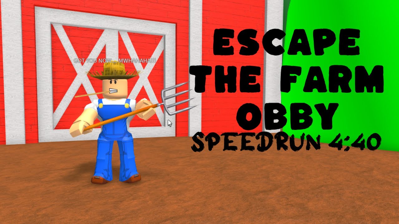 Roblox Escape The Farm Obby Speedrun 4:40 any%