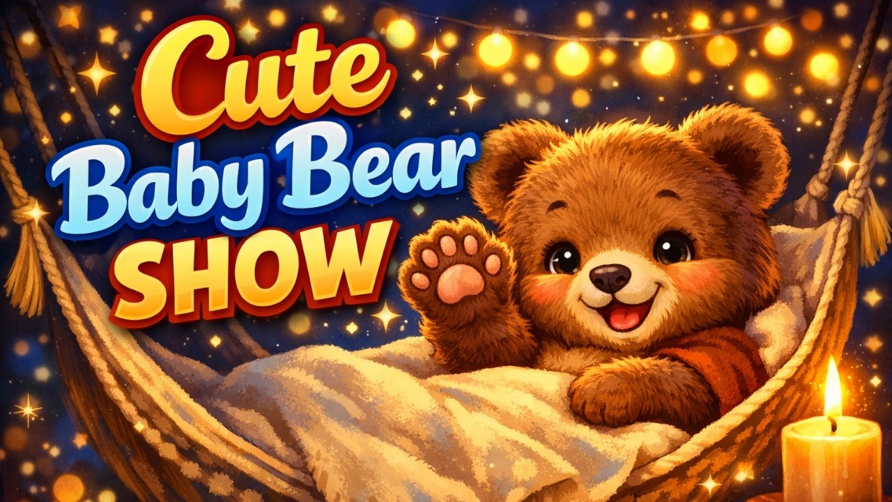 Cute Baby Bear Show 🐻✨ | Sleep, Paw Waves & Cozy Glow | 22 Minutes