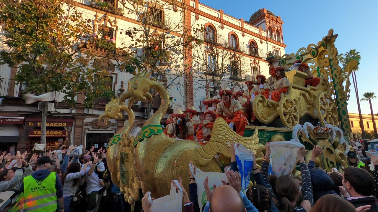 Cabalgata Reyes Magos Sevilla 2023 - Three Wise Men Parade in 4k UHD Seville, Spain 🇪🇸
