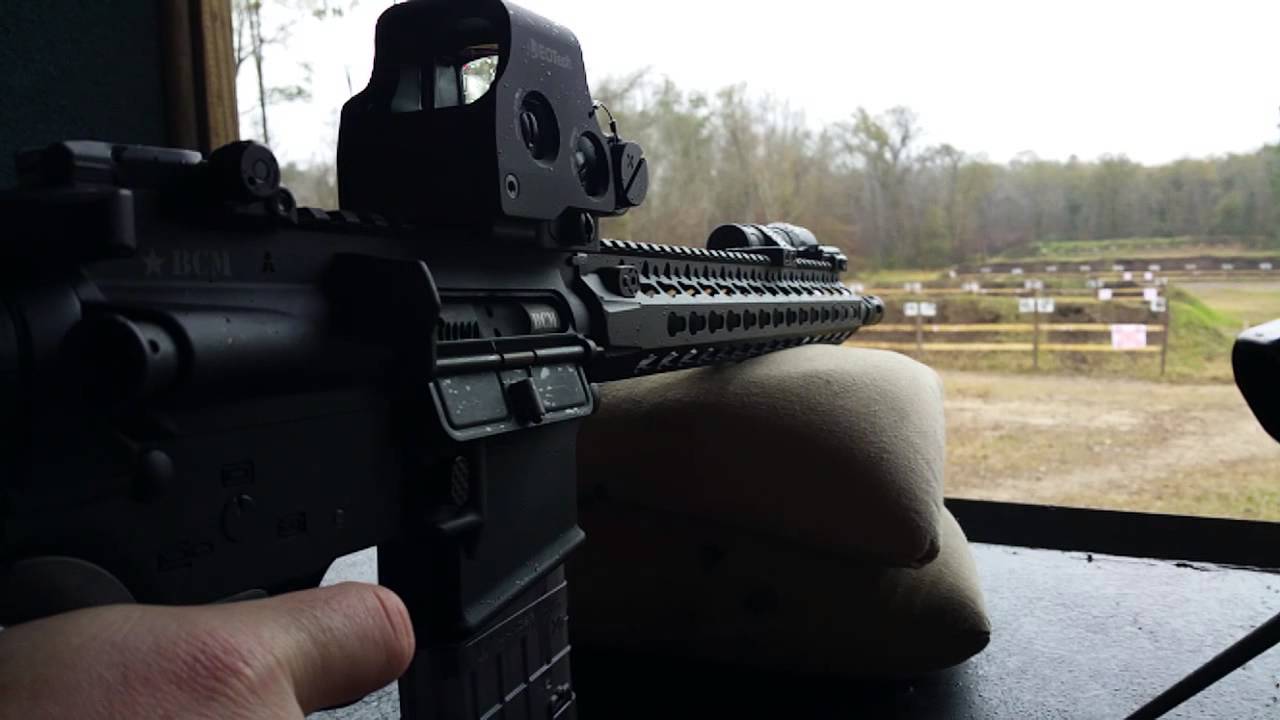 Slow Motion shots of a BCM AR-15 with an EOTech EXPS2-2