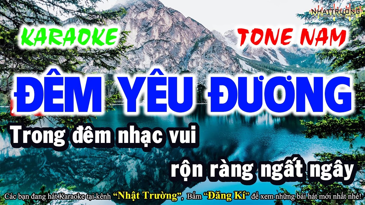 Karaoke Đêm Yêu Đương || Tone Nam || Ngọc Sơn || Nhạc Sống Mới Nhất || Nhật Trường TTG