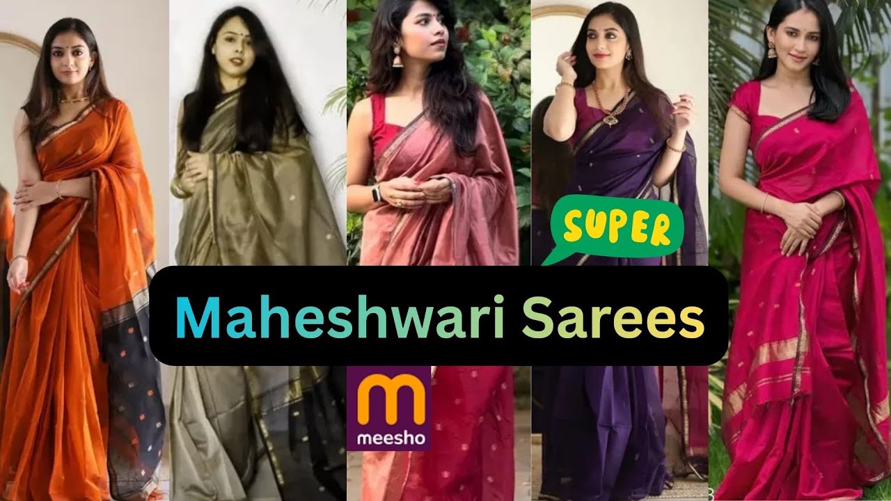 Maheshhwari Sarees Meesho | Maheshwari Silk Sarees Online | Maheshwari Handloom Sarees #silksarees
