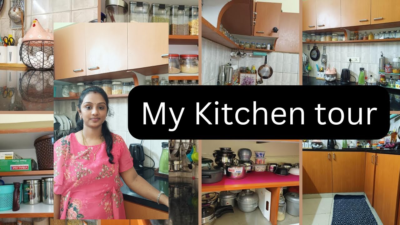 எனது சின்ன கிட்சன் tour|Semi-Modular kitchen tour in tamil|Kitchen organization tips|#kitchentour