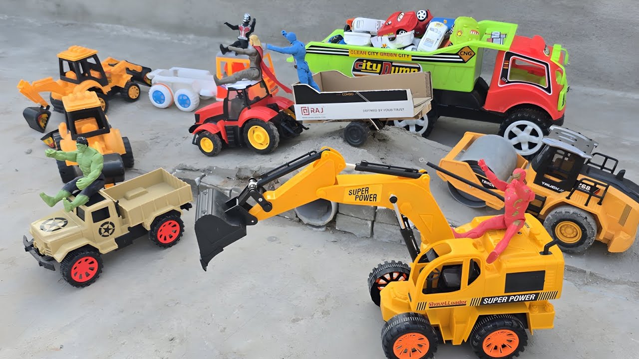 Hulk ka truck maal le kar ja raha hai |toyswold#toy #toysvideo #kids #hulk #jcb