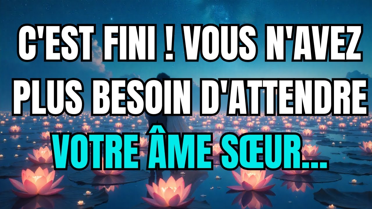 Les anges disent que C'est fini ! VOUS N'AVEZ PLUS BESOIN D'ATTENDRE VOTRE ÂME SŒUR...