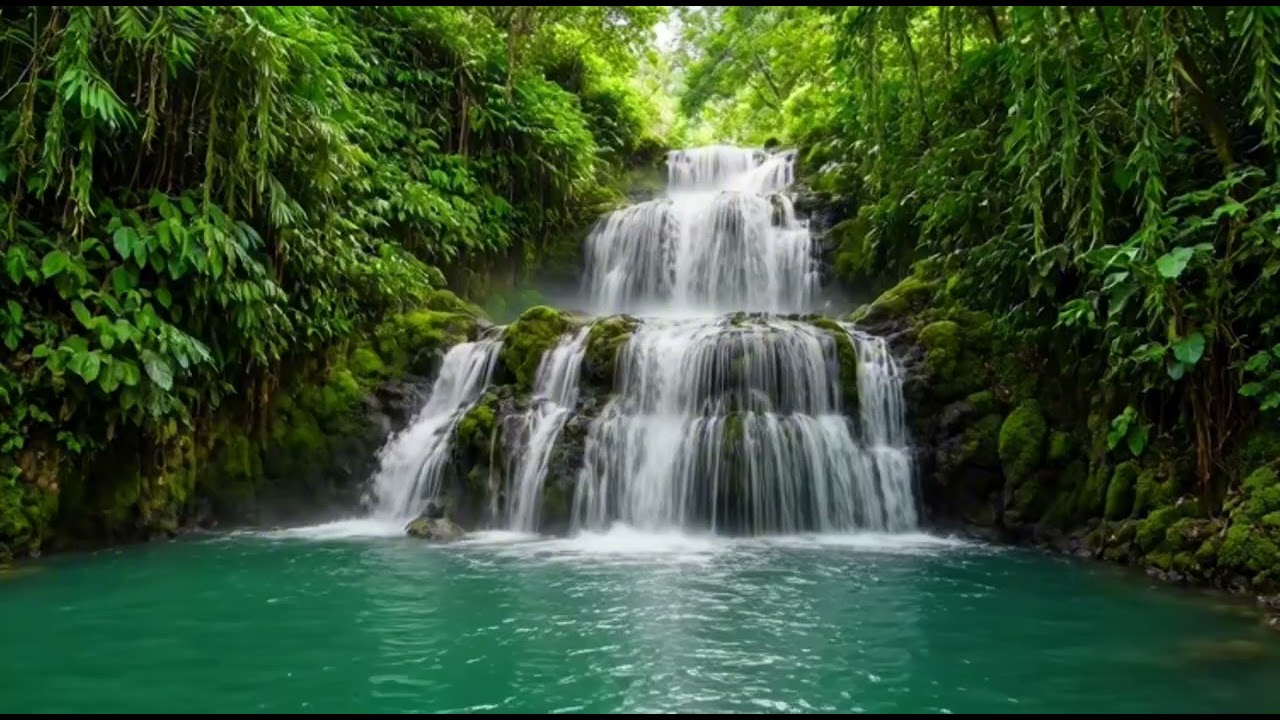Beautiful Waterfall Ambience 💧 Relaxing Nature Sounds for Deep Sleep #relaxingwaterfall