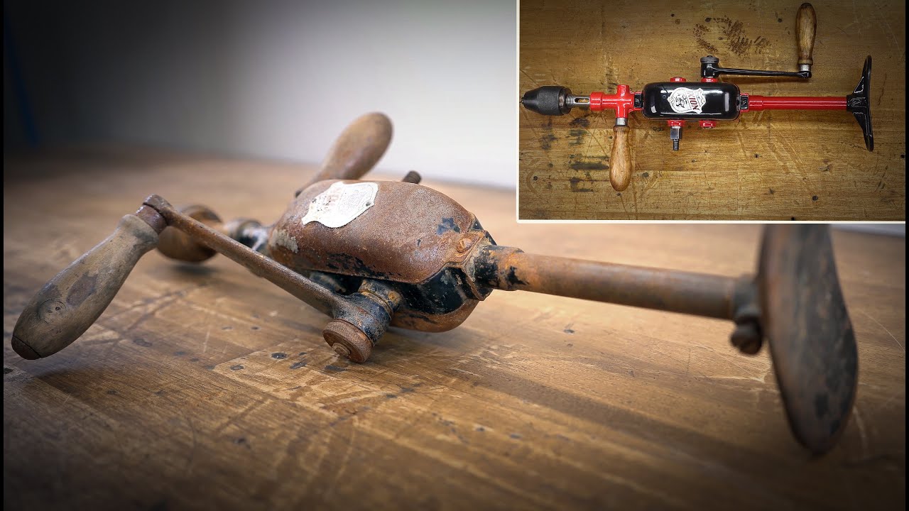 German Two-Speed Breast Drill Restoration -rusted and seized