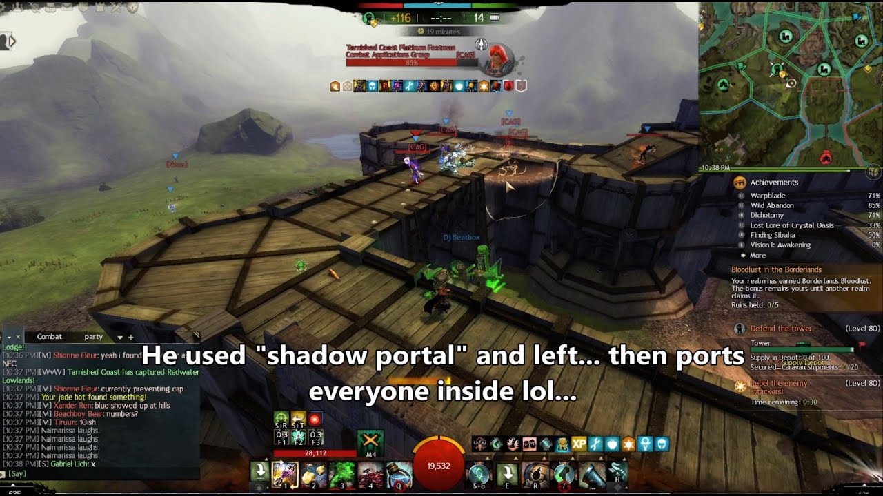 GW2 | Caught THIEF CHEATING in WvW - Tower Exploit ( Bluebriar ) - Easy EXP and Group Exploit